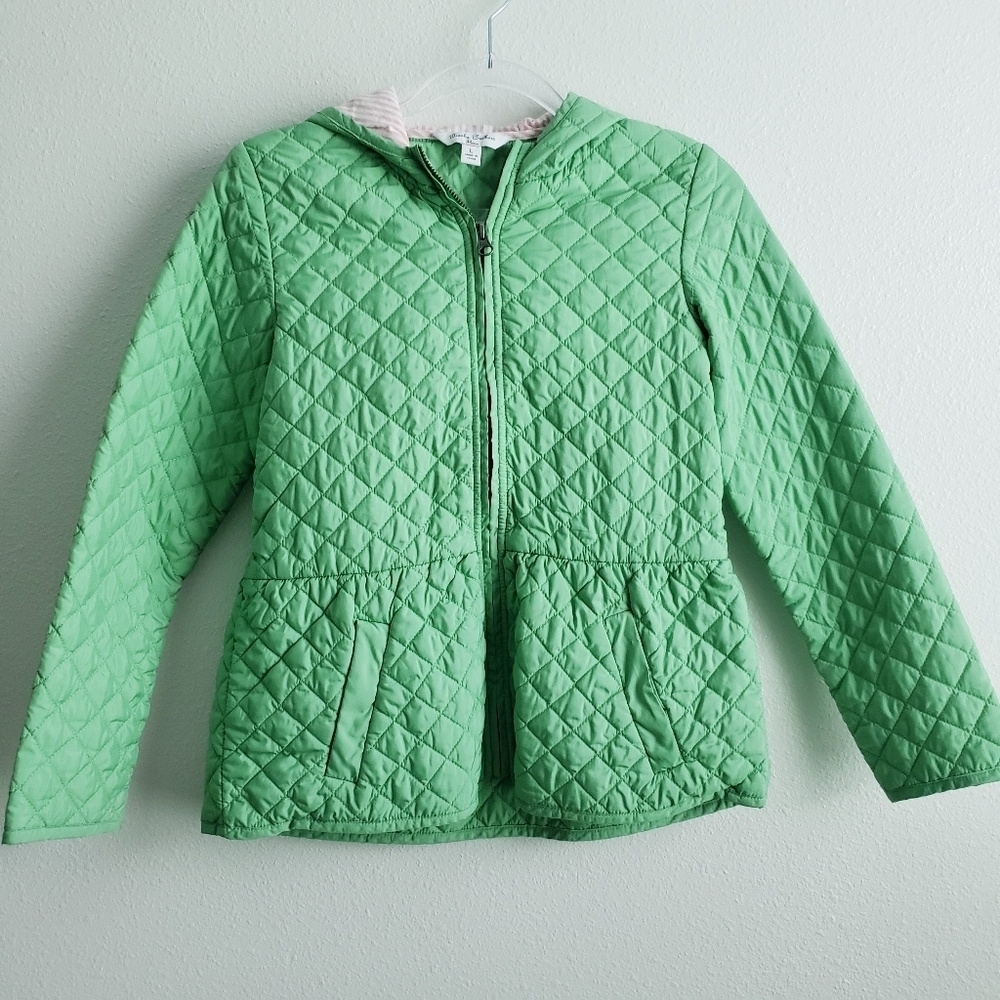Brooks Brothers Quilted Fleece Zipper Hooded Jacket